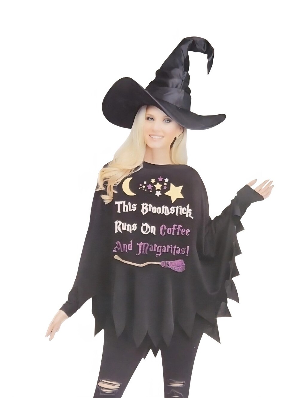 Witch Poncho Halloween Costume (OS)